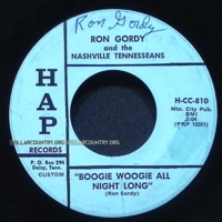 Ron Gordy And The Nashville Tennesseans - Boogie Woogie All Night Long / No Other Love
